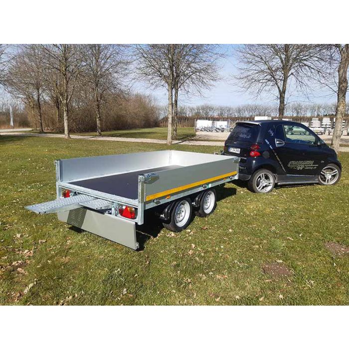 EDUARD boogietrailer ED2615-20-63-MU en multi trailer med ramper under lad