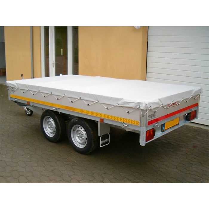 Montering af flad presenning på Eduard trailer
