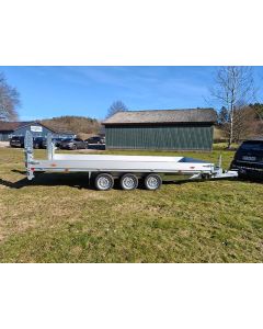 B&ouml;ckmann Maskintrailer - tip - Alu bund - LED baglygter