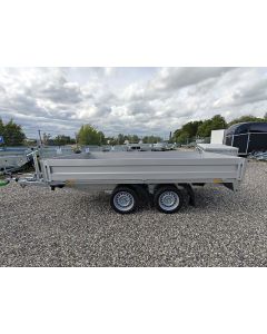B&ouml;ckmann Ladtrailer HL-AL 3218/35 robust trailer med totalv&aelig;gt p&aring; 3500 kg. Med alus ider, der alle kan l&aelig;gges ned.