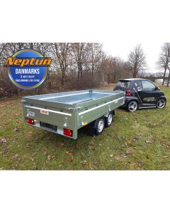 Neptun Nordica gn273 stor boggietrailer til sm&aring; penge med totalv&aelig;gt p&aring; 750 kg og en lasteevne p&aring; 408kg