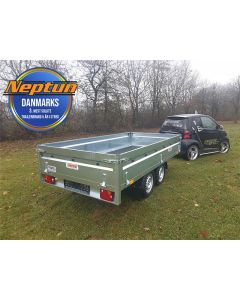 Neptun Nordica gn274 den professionelle trailer med ekstra stort ladm&aring;l  med totalv&aelig;gt p&aring; 1300 kg og en lasteevne p&aring; 907 kg