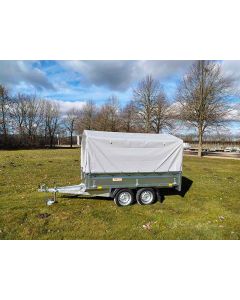 Neptun GN125 med h&oslash;j presenning 125 cm. Neptun er Danmarks 3. mest solgte trailerbrand 5 &aring;r i streg