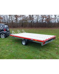 Stema motorcykeltrailer til 3 maskiner med bremser og n&aelig;stehjul