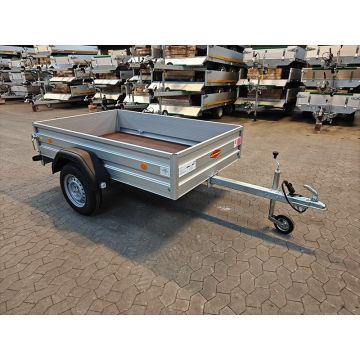 Böckmann ladtrailer 750 kg totalvægt med alusider 210x130x35 cm indvendige mål - køb den hos Trailergaarden Gantrup Haverslev, Østbirk og Slagelse