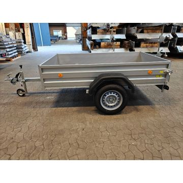 Böckmann ladtrailer 750 kg totalvægt med alusider 210x130x35 cm indvendige mål - køb den hos Trailergaarden Gantrup Haverslev, Østbirk og Slagelse