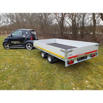 Eduard boogietrailer med hjul under lad stærk trailer med sider i aluminium
