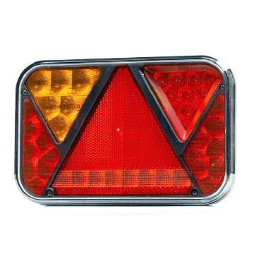 5-polet LED baglygte med nr.plade- og tågelys. Til venstre side