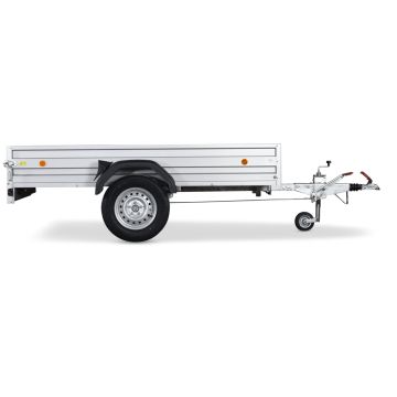 Böckmann TL-AL 2113/135 – robust aluminium ladtrailer med lav læssehøjde. Ladtrailer med totalvægt 1350 kg