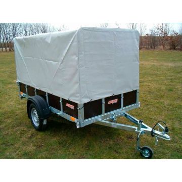 Neptun Trailwood GN 115 pakke med 125 cm høj presenning. Her får du en robust trailer fra Neptun, der er Danmarks 3. mest solgte trailerbrand 5 år i streg.